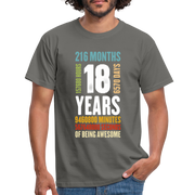 18. Geburtstag Geschenkidee Männer T-Shirt - graphite grey