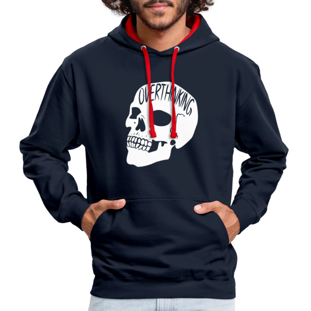 Totenkopf Overthinking Hoodie - navy/red