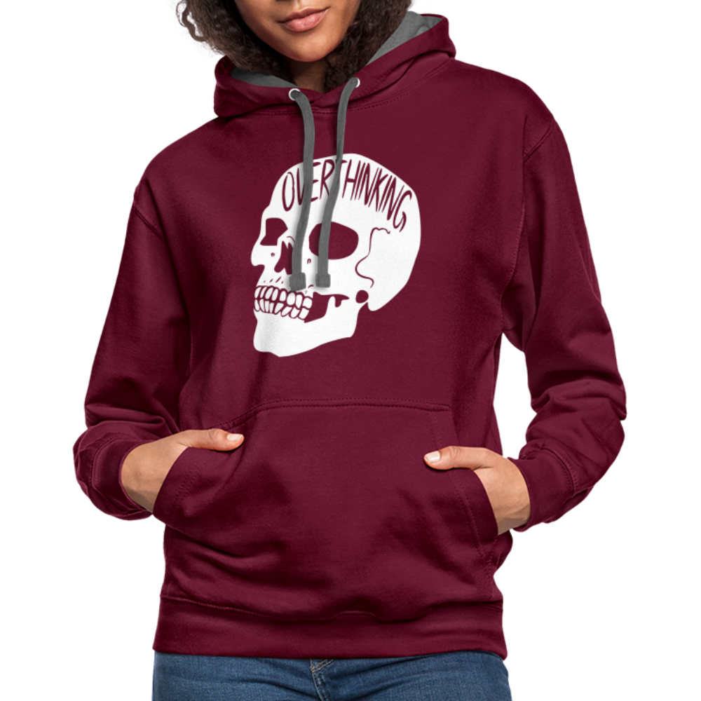 Totenkopf Overthinking Hoodie - burgundy/charcoal