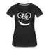 Fahrradfahrerin Fahrrad Smiley Geschenkidee Frauen Premium T-Shirt - black