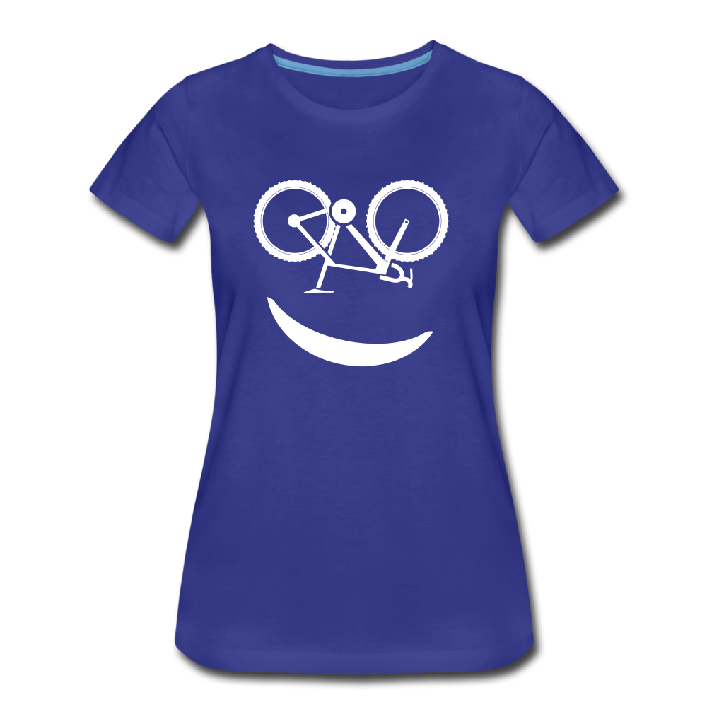 Fahrradfahrerin Fahrrad Smiley Geschenkidee Frauen Premium T-Shirt - royal blue