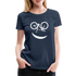 Fahrradfahrerin Fahrrad Smiley Geschenkidee Frauen Premium T-Shirt - navy