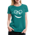 Fahrradfahrerin Fahrrad Smiley Geschenkidee Frauen Premium T-Shirt - diva blue