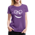 Fahrradfahrerin Fahrrad Smiley Geschenkidee Frauen Premium T-Shirt - purple