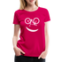 Fahrradfahrerin Fahrrad Smiley Geschenkidee Frauen Premium T-Shirt - dark pink