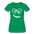 Fahrradfahrerin Fahrrad Smiley Geschenkidee Frauen Premium T-Shirt - kelly green
