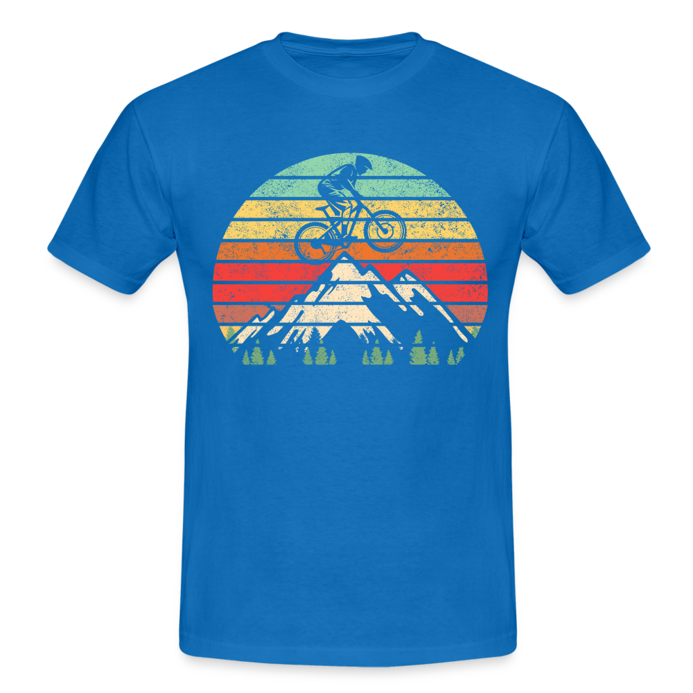 Mountain Bike Berge Retro Vintage Style Männer T-Shirt - royal blue