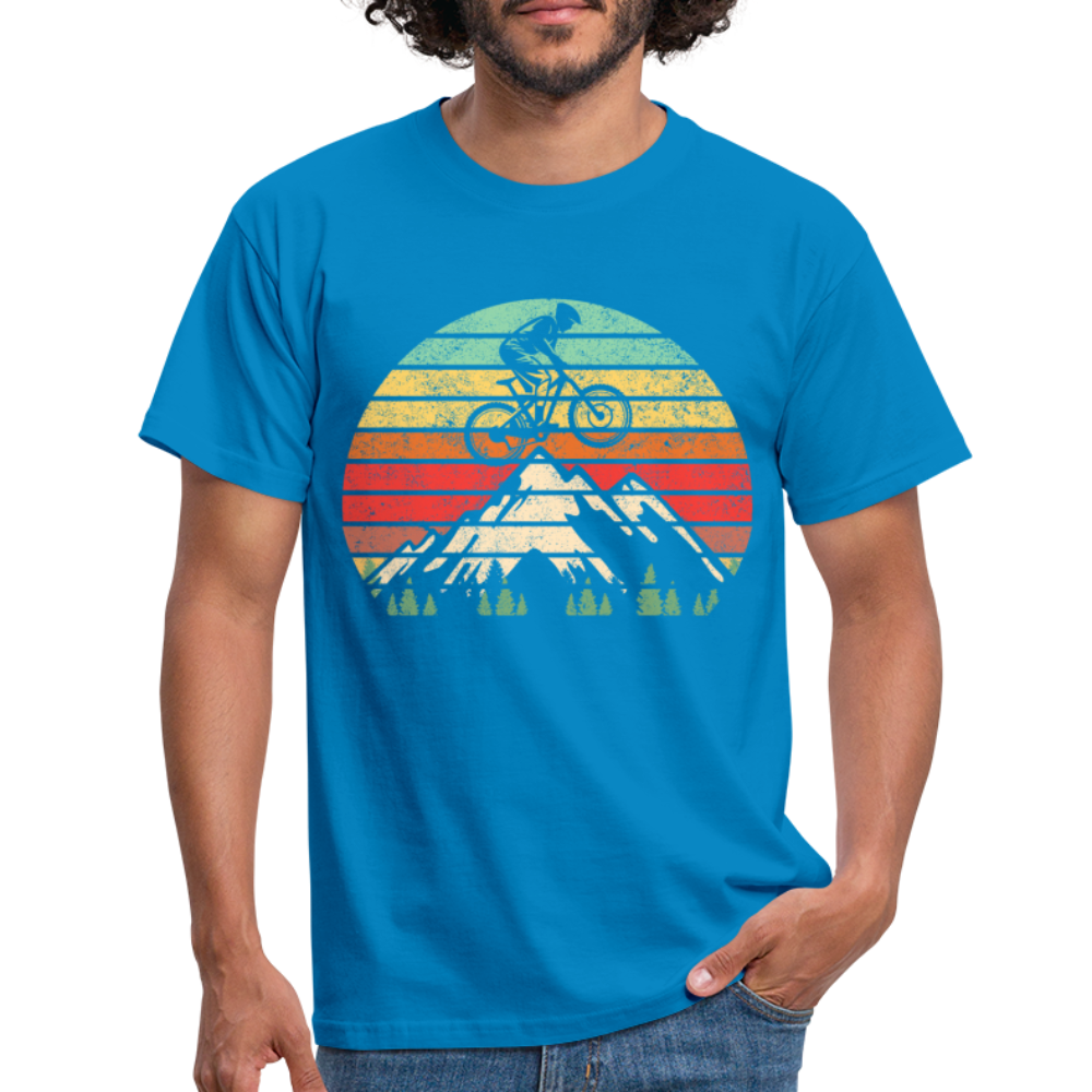 Mountain Bike Berge Retro Vintage Style Männer T-Shirt - royal blue