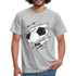 Fußball Fans Fußball zerrissenes Shirt Style Männer T-Shirt - heather grey