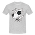 Fußball Fans Fußball zerrissenes Shirt Style Männer T-Shirt - heather grey