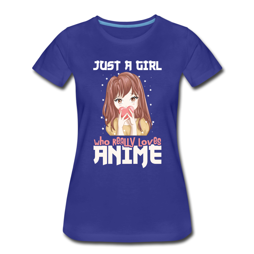 Anime Fans Ein Mädchen was Anime liebt Geschenk Frauen Premium T-Shirt - royal blue