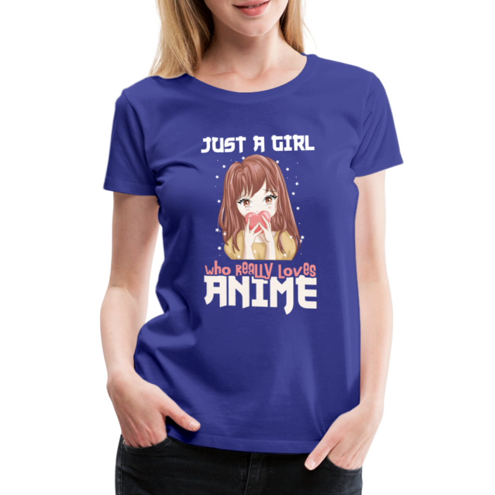 Anime Fans Ein Mädchen was Anime liebt Geschenk Frauen Premium T-Shirt - royal blue