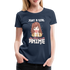 Anime Fans Ein Mädchen was Anime liebt Geschenk Frauen Premium T-Shirt - navy