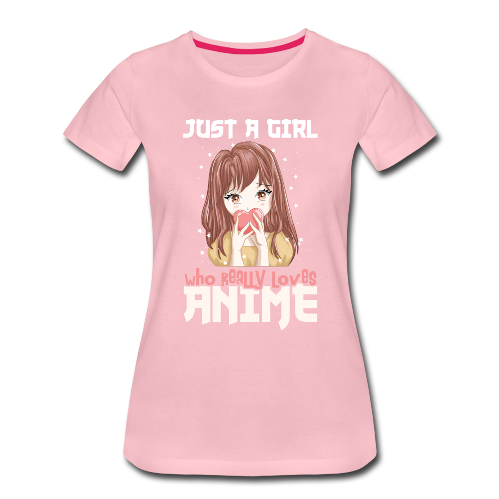 Anime Fans Ein Mädchen was Anime liebt Geschenk Frauen Premium T-Shirt - rose shadow