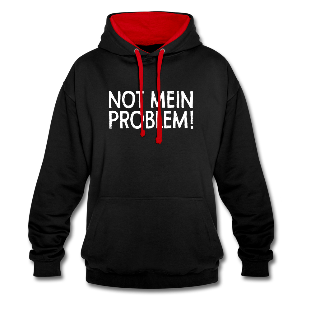 NOT mein Problem Lustiger Fun Männer Hoodie - black/red