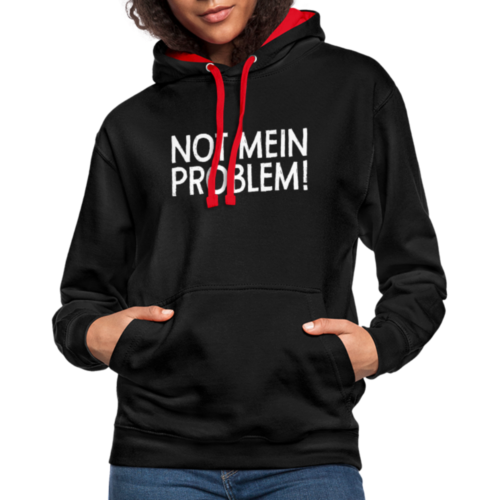 NOT mein Problem Lustiger Fun Männer Hoodie - black/red