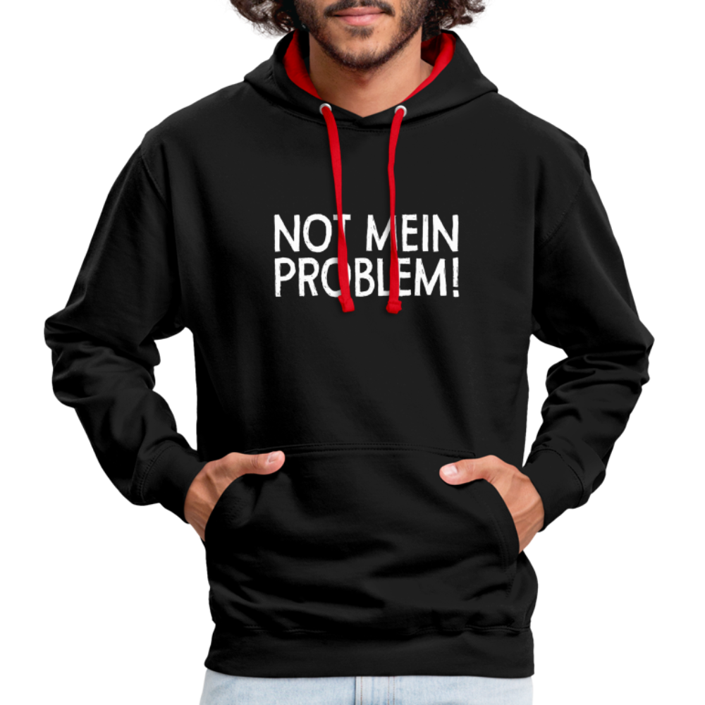 NOT mein Problem Lustiger Fun Männer Hoodie - black/red