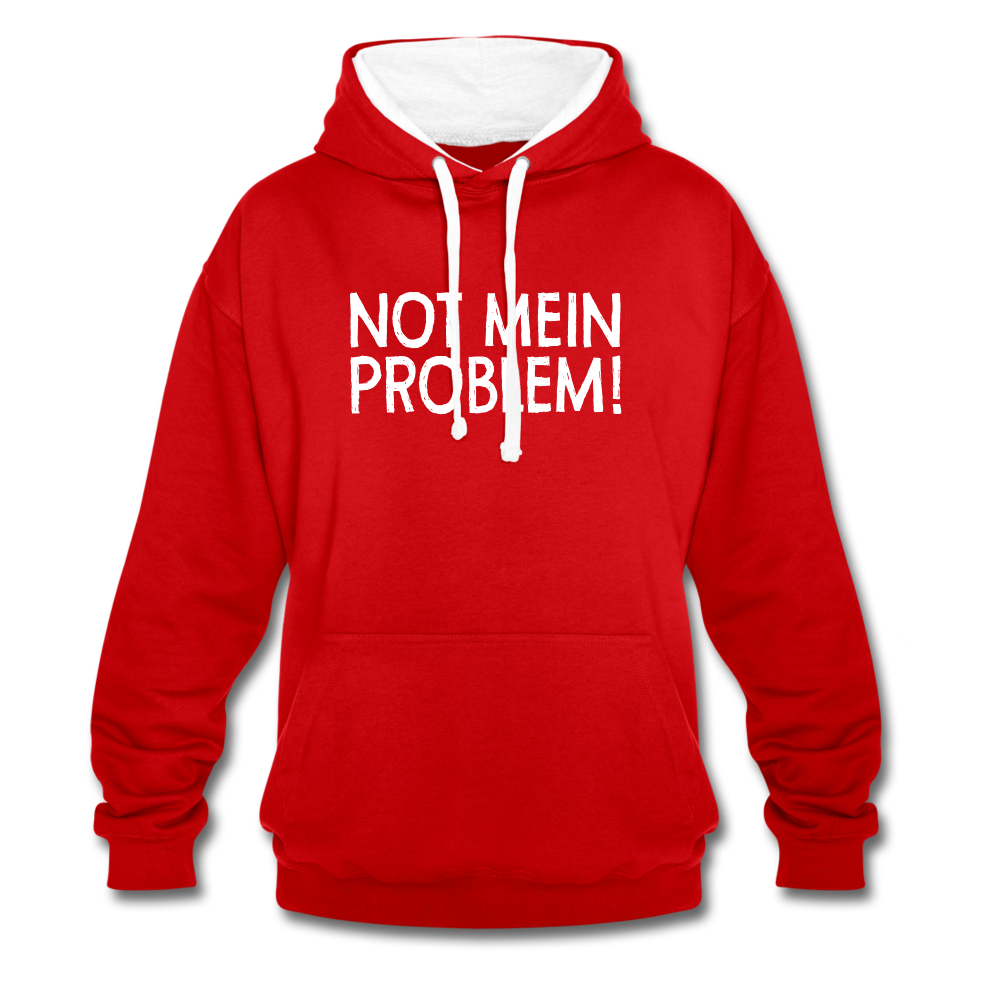 NOT mein Problem Lustiger Fun Männer Hoodie - red/white