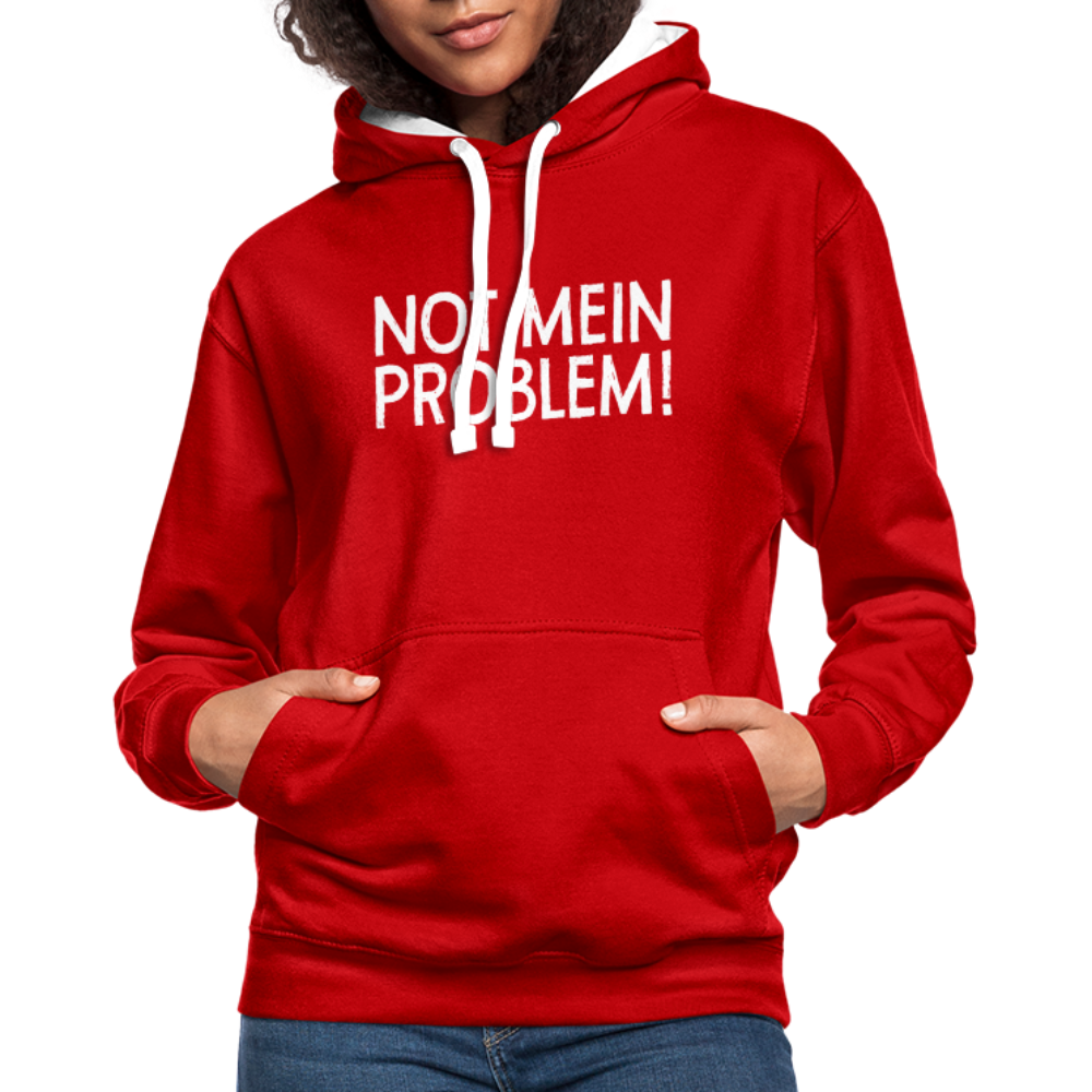 NOT mein Problem Lustiger Fun Männer Hoodie - red/white