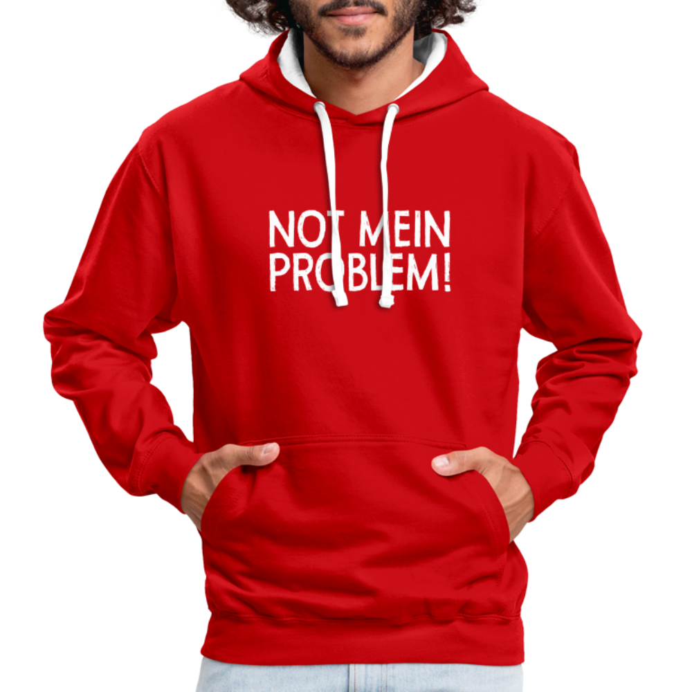 NOT mein Problem Lustiger Fun Männer Hoodie - red/white