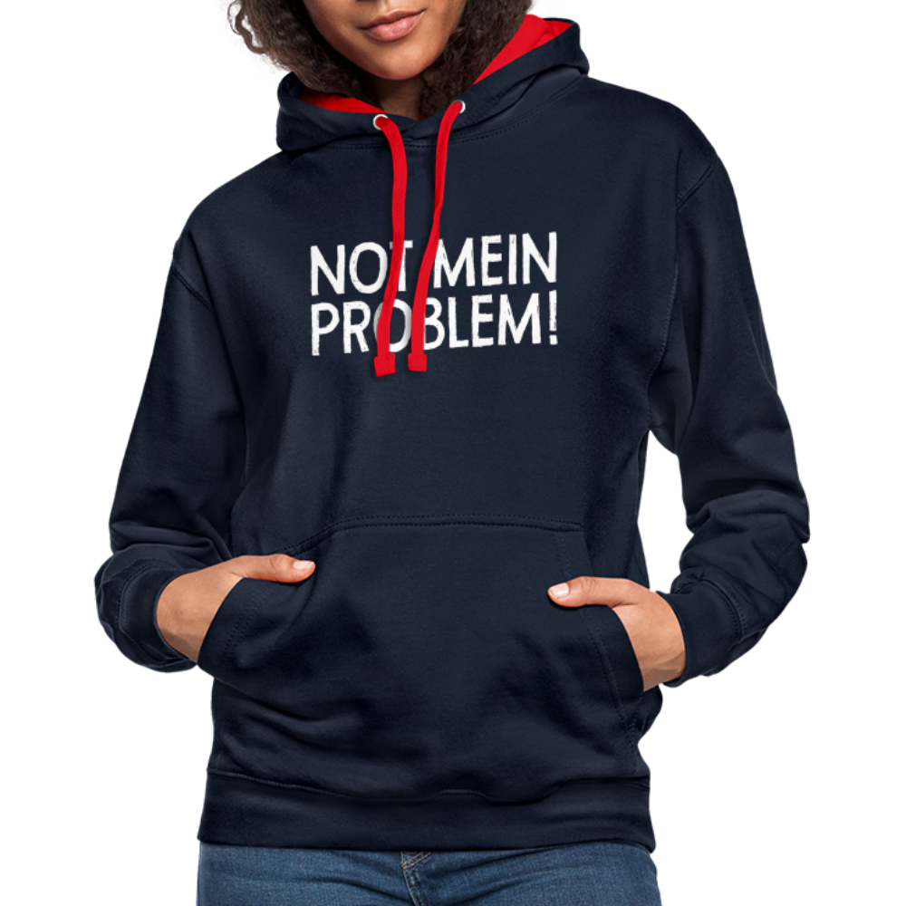 NOT mein Problem Lustiger Fun Männer Hoodie - navy/red