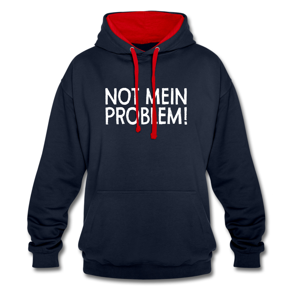 NOT mein Problem Lustiger Fun Männer Hoodie - navy/red