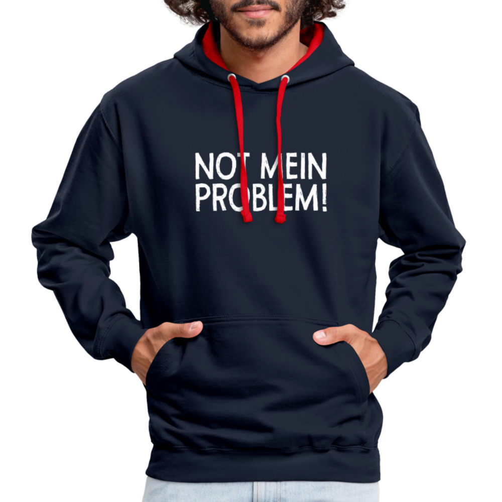 NOT mein Problem Lustiger Fun Männer Hoodie - navy/red