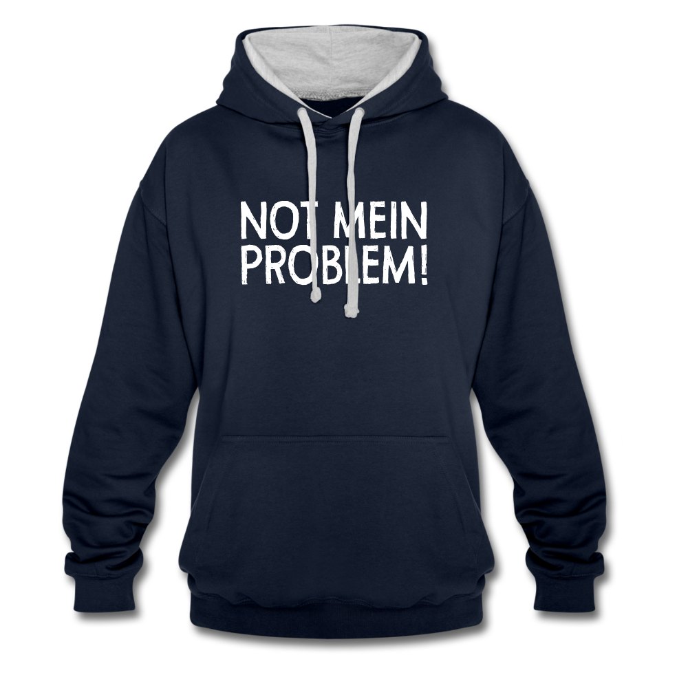 NOT mein Problem Lustiger Fun Männer Hoodie - navy/heather grey