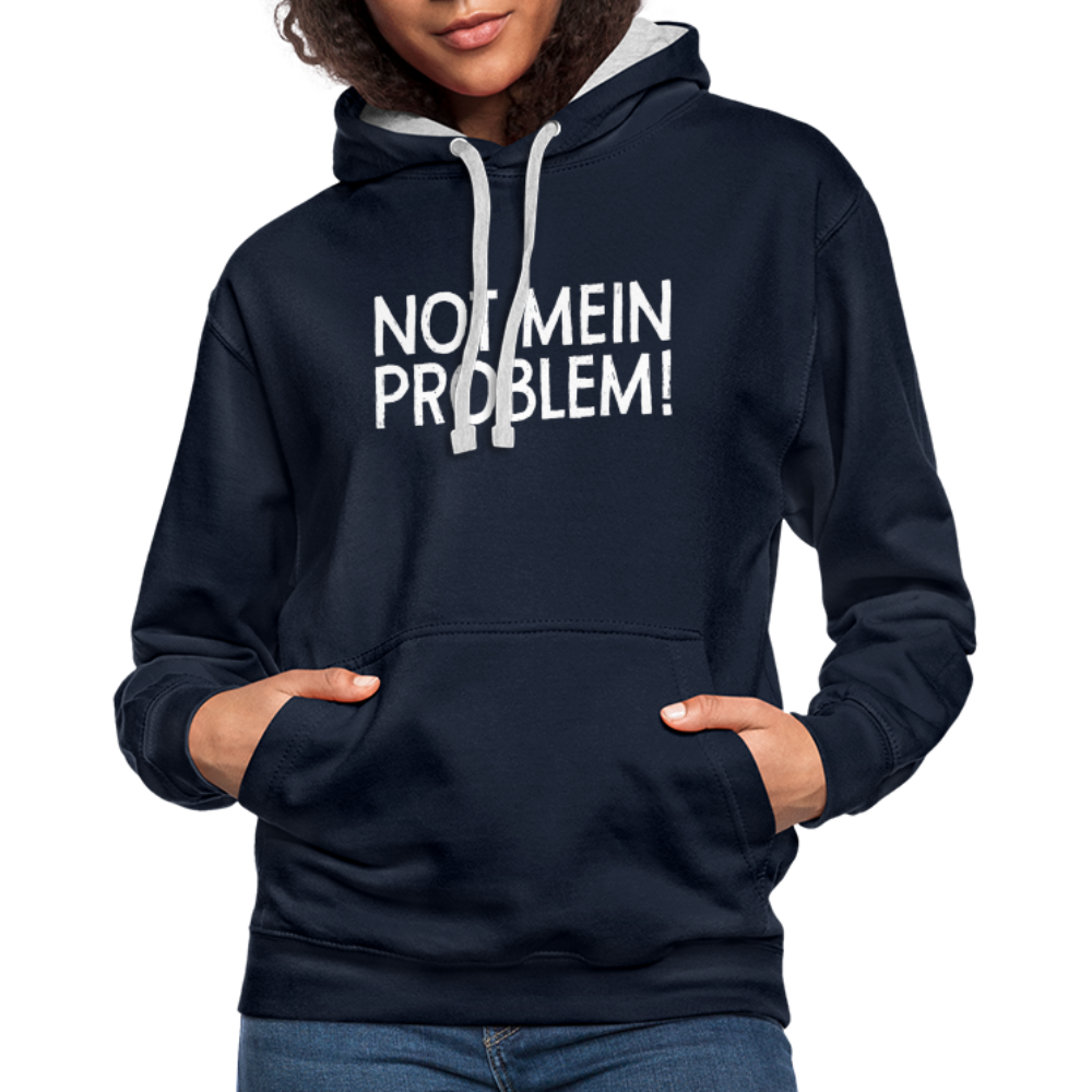 NOT mein Problem Lustiger Fun Männer Hoodie - navy/heather grey