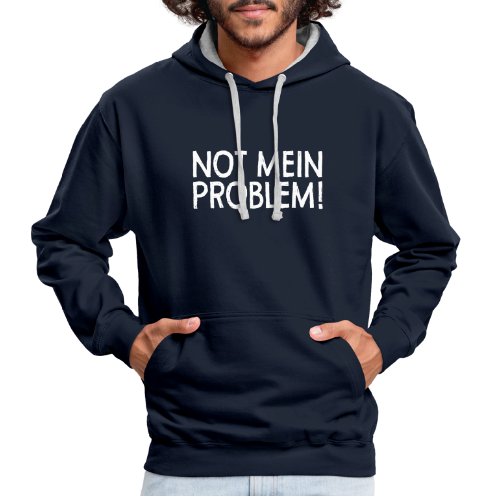 NOT mein Problem Lustiger Fun Männer Hoodie - navy/heather grey