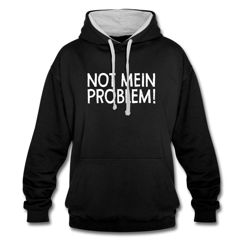 NOT mein Problem Lustiger Fun Männer Hoodie - black/heather grey