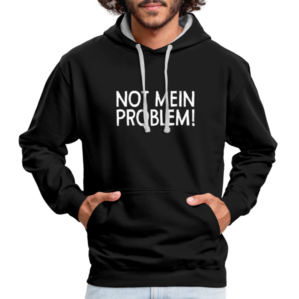 NOT mein Problem Lustiger Fun Männer Hoodie - black/heather grey