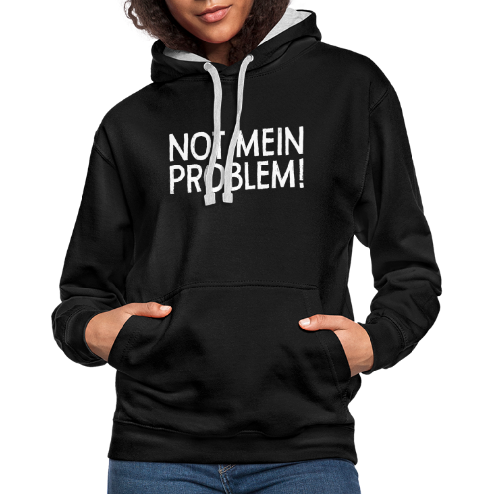 NOT mein Problem Lustiger Fun Männer Hoodie - black/heather grey