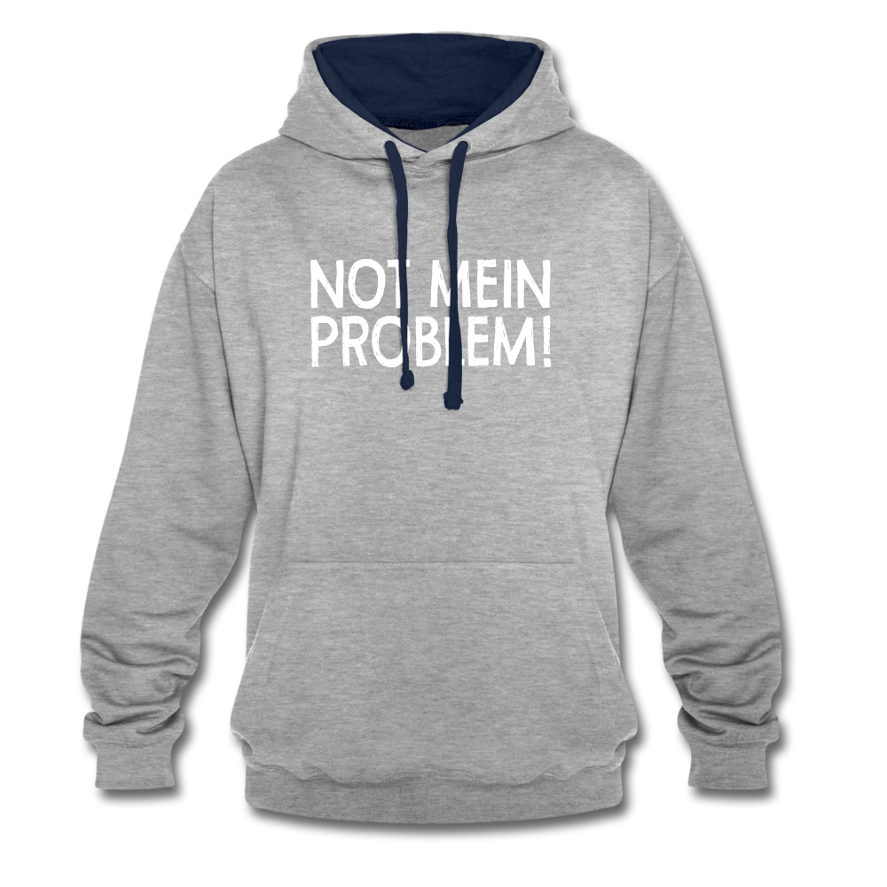 NOT mein Problem Lustiger Fun Männer Hoodie - heather grey/navy