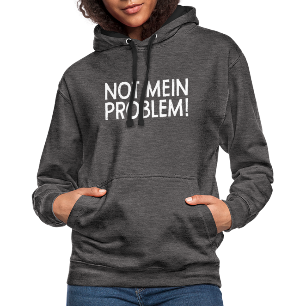 NOT mein Problem Lustiger Fun Männer Hoodie - charcoal/black