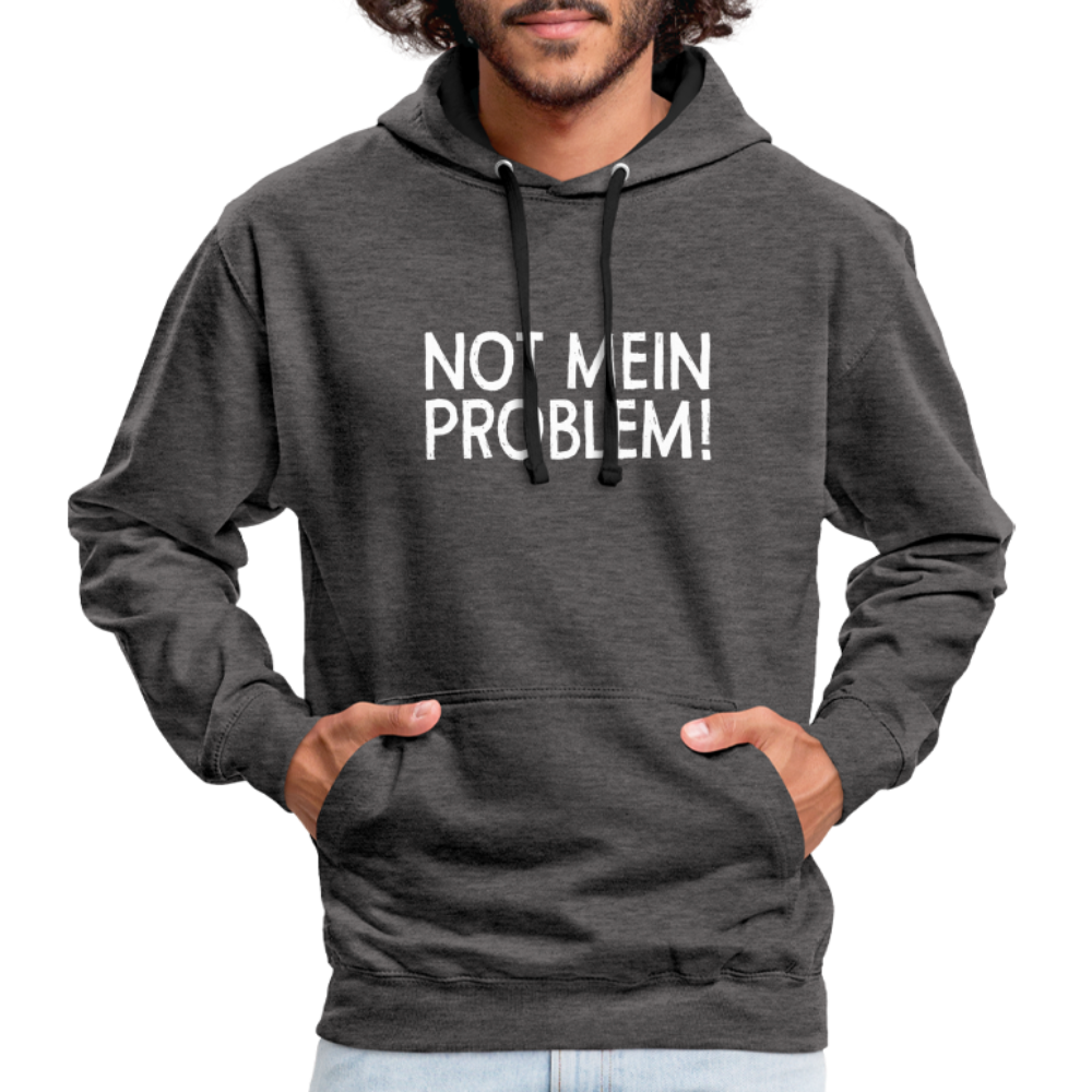 NOT mein Problem Lustiger Fun Männer Hoodie - charcoal/black