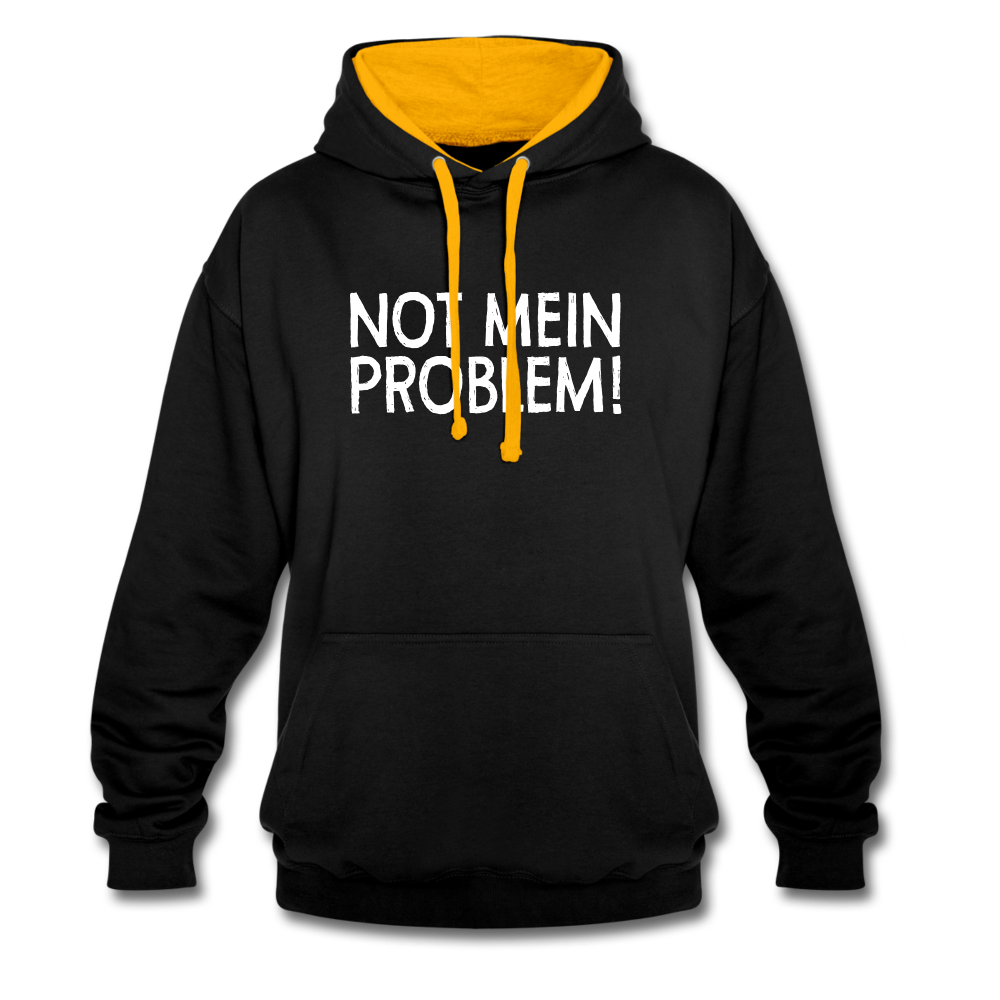 NOT mein Problem Lustiger Fun Männer Hoodie - black/gold