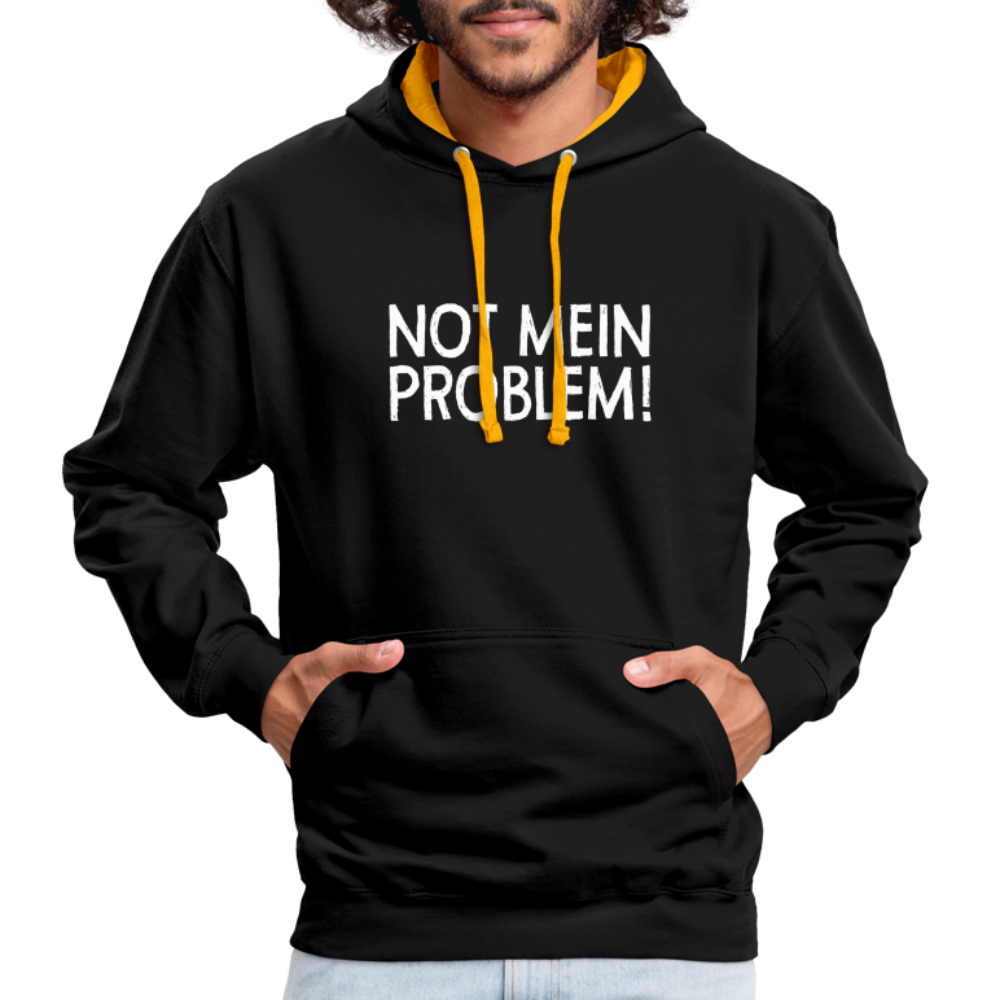 NOT mein Problem Lustiger Fun Männer Hoodie - black/gold