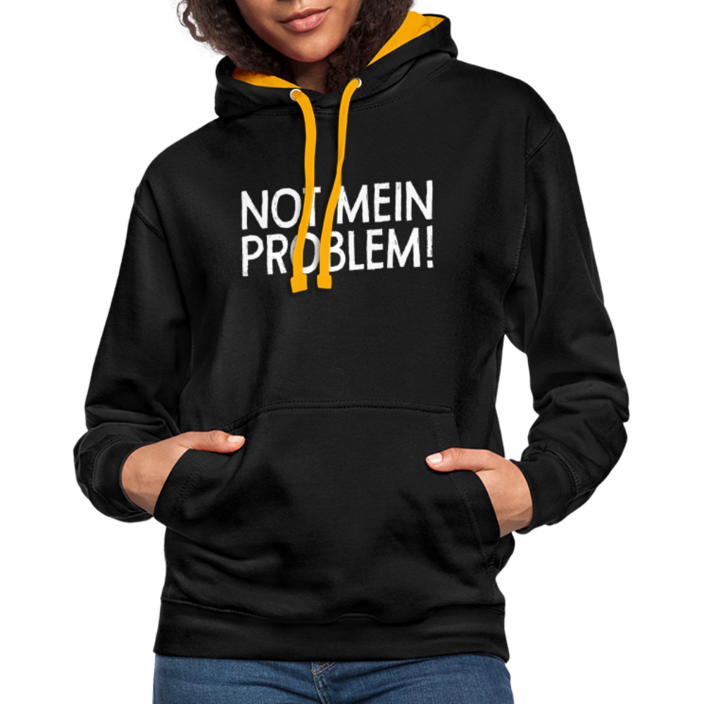 NOT mein Problem Lustiger Fun Männer Hoodie - black/gold