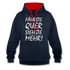 Fährste Quer Siehste Mehr Fun Hoodie - navy/red