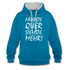 Fährste Quer Siehste Mehr Fun Hoodie - peacock blue/heather grey