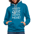 Fährste Quer Siehste Mehr Fun Hoodie - peacock blue/heather grey