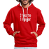 Sarkasmus 2 Worte ein Finger witziges lustiges Hoodie - red/white