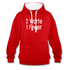 Sarkasmus 2 Worte ein Finger witziges lustiges Hoodie - red/white