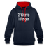 Sarkasmus 2 Worte ein Finger witziges lustiges Hoodie - navy/red