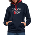 Sarkasmus 2 Worte ein Finger witziges lustiges Hoodie - navy/red