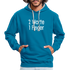 Sarkasmus 2 Worte ein Finger witziges lustiges Hoodie - peacock blue/heather grey