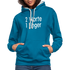 Sarkasmus 2 Worte ein Finger witziges lustiges Hoodie - peacock blue/heather grey