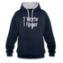 Sarkasmus 2 Worte ein Finger witziges lustiges Hoodie - navy/heather grey