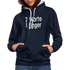 Sarkasmus 2 Worte ein Finger witziges lustiges Hoodie - navy/heather grey